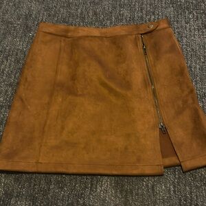 Suede skirt